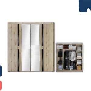 TERMURAH ACTIV FURNITURE PALAZZO LP 401 LEMARI PAKAIAN 4 PINTU KACA