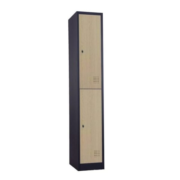 TERMURAH TIGER LOKER / ALMARI MOTIF KAYU CC A2T 2 PINTU 126 HITAM
