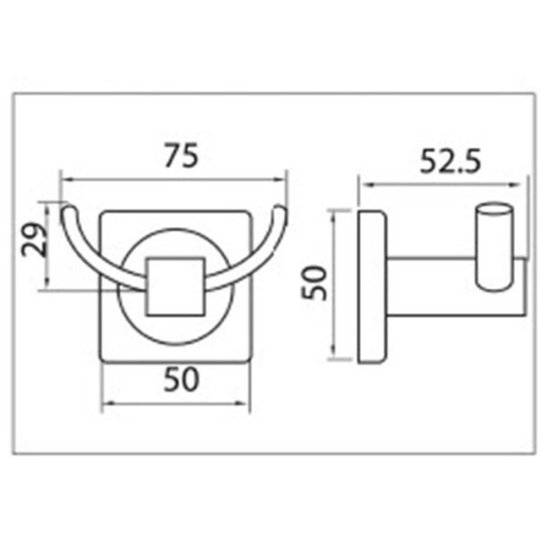 TERMURAH WASSER RH-2305-2 Gantungan Baju Handuk / ROBE HOOK BATHROOM - Image 3
