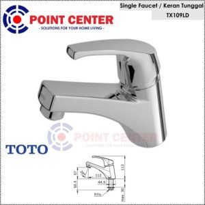 TERMURAH TOTO TX109LD KRAN WASTAFEL MEJA SINGLE LEVER LAVATORY FAUCET
