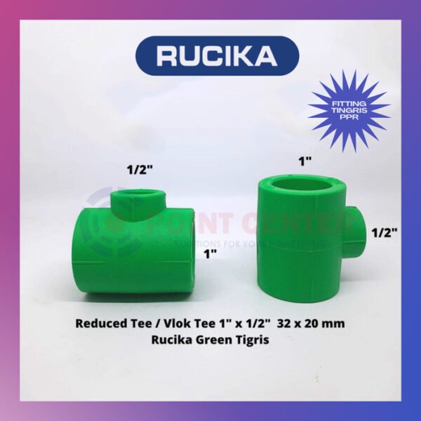 TERMURAH VLOK TEE 1 X 1/2 PPR REDUCER TEE 32 X PPR RUCIKA TIGRIS
