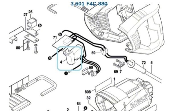 TERMURAH 1619PA1684 BOSCH SWITCH GSA 1100 E SPARE PART
