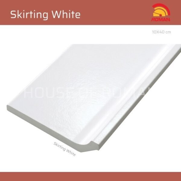 Termurah ROMAN KERAMIK Skirting White 10x40 SK147106 - Image 2