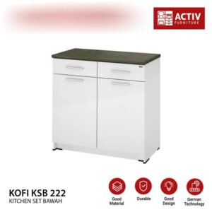 TERMURAH ACTIV FURNITURE KOFI KSB 222 LEMARI DAPUR BAWAH 2 PINTU