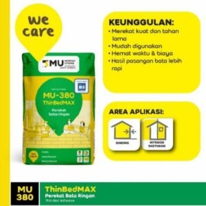 TERMURAH PROMO MORTAR UTAMA MU-380 THINBEDMAX PEREKAT BATA RINGAN/8TON