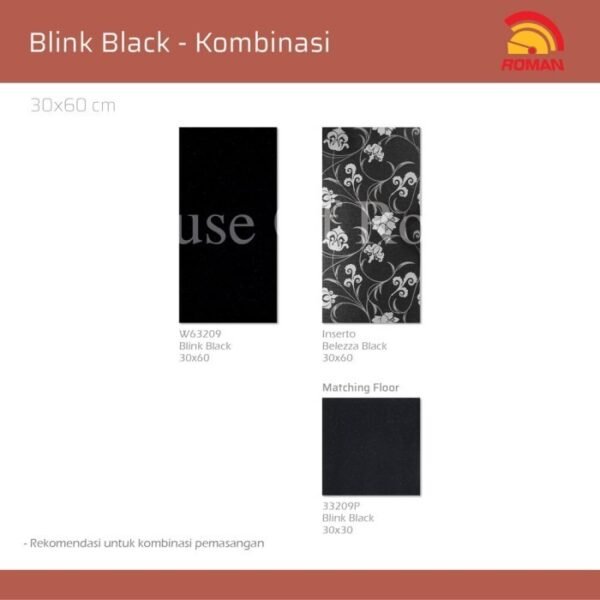 TERMURAH ROMAN KERAMIK 30 X 60 W63209 BLINK BLACK GOL C - Image 4