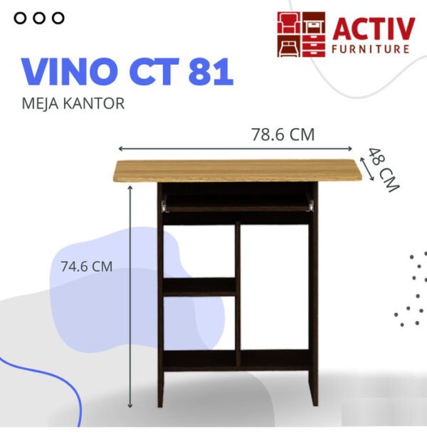 TERMURAH ACTIV FURNITURE VINO CT 81 MEJA KERJA DEKSTOP KOMPUTER MODERN