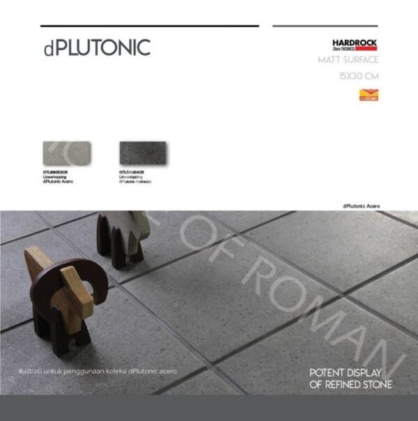 TERMURAH ROMAN GRANIT LINEARTOPPING 30 X 15 OTLB8053CR DPLUTONIC ACERO - Image 3