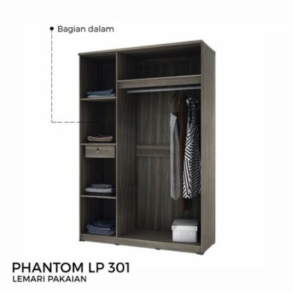 TERMURAH ACTIV FURNITURE MADRID LP 301 LEMARI PAKAIAN 3 PINTU - Image 2
