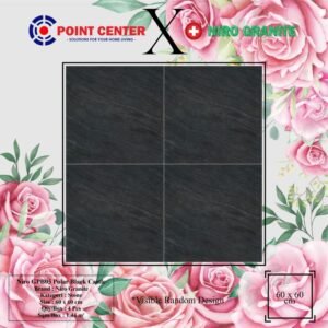 TERMURAH NIRO GRANITE 60 X 60 GPB05 POLAR BLACK CASTLE ROCK MATT