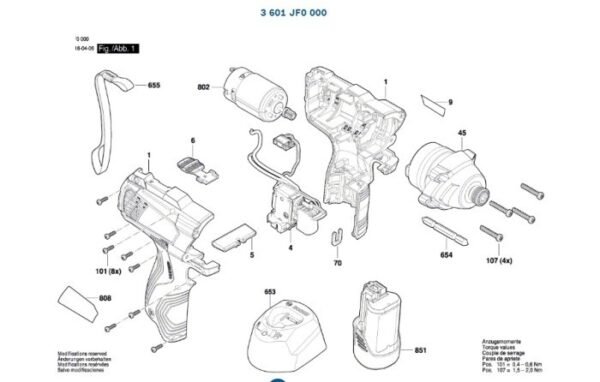 TERMURAH 2607202312 BOSCH SWITCH GDR 120 / SPARE PART BOSCH ORIGINAL - Image 3
