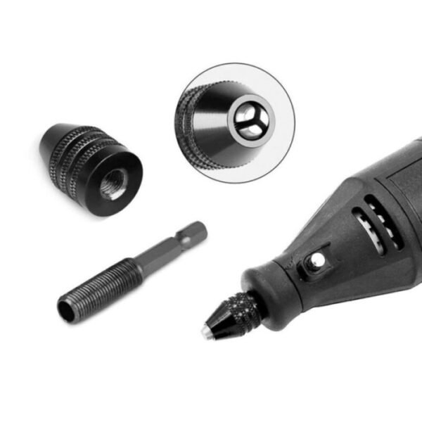 TERMURAH TAFFWARE MATA BOR DRILL CHUCK BIT 1/4 HEX SHANK 3 JAWS - Image 3