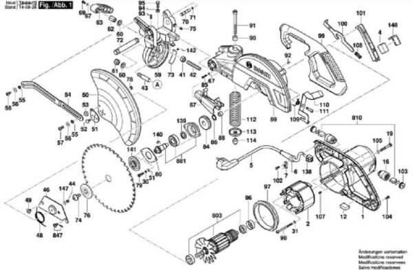 TERMURAH 1619PA6835 BOSCH FIELD STATOR GCM 10 MX / SPARE PART - Image 3