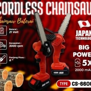 TERMURAH OSSEL CORDLESS CHAINSAW Cs 6600 MESIN POTONG BATERAI