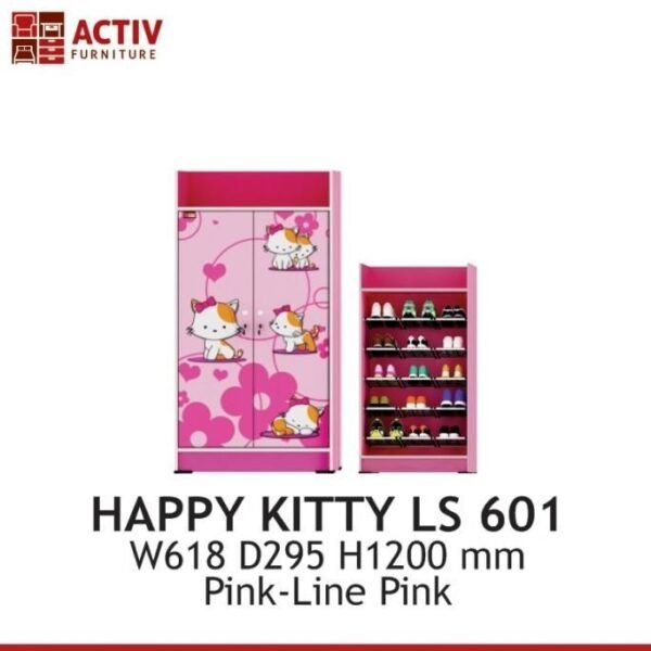 TERMURAH ACTIV FURNITURE HAPPY KITTY LS 601 LEMARI RAK SEPATU ANAK - Image 2