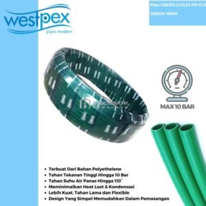 TERMURAH WESTPEX PIPA GREEN PN-12,5 25MM (1 INCH) PERROLL 50M DINGIN