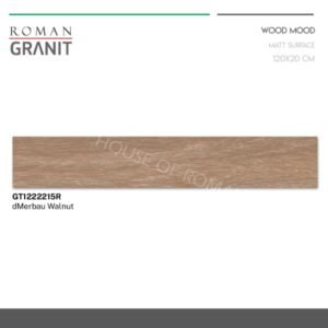 TERMURAH ROMAN GRANIT 120 X 20 GT1222215R DMERBAU WALNUT