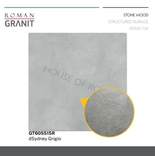TERMURAH ROMAN GRANIT 60 X 60 GT605515R DSYDNEY GRIGIO - Image 4