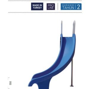 TERMURAH KRIPSOL PEROSOTAN BIRU KOLAM RENANG CURVED POOL SLIDE CFS03