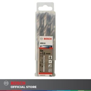 TERMURAH BOSCH MATA BOR HSS-G METAL DRILL BIT 11.0 MM X 5 PCS