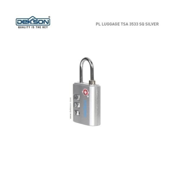 TERMURAH DEKKSON Gembok Koper Padlock Luggage TSA 3533 SQ Silver - Image 3