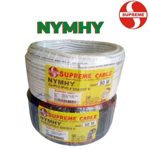 TERMURAH SUPREME KABEL NYMHY 2 X 0,75 2 X 0.75 PER ROLL 100M SERABUT
