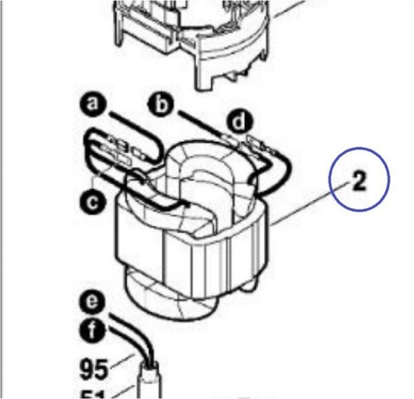 TERMURAH 160422052R BOSCH FIELD STATOR GSH 27 VC / SPARE PART