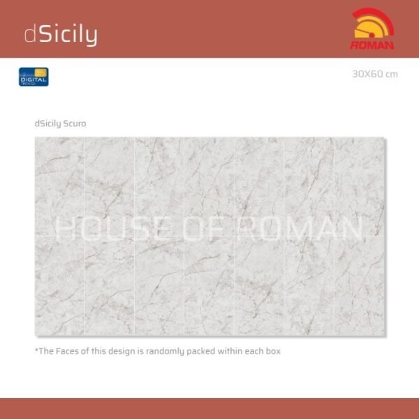 Termurah ROMAN KERAMIK dSicily Scuro 30x60T W63629T - Image 5