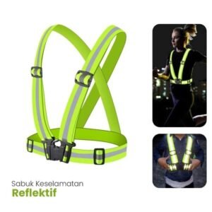 TERMURAH TAFFWARE SABUK KESELAMATAN DENGAN REFLEKTIF - B08 [HIJAU]