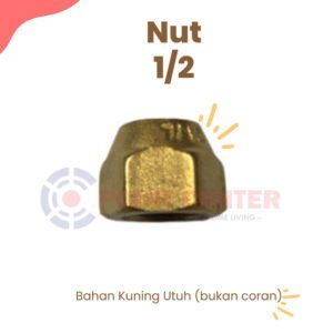 TERMURAH NUT PIPA AC 1/2” / NUT KUNINGAN UNTUK PIPA AC 1/2"
