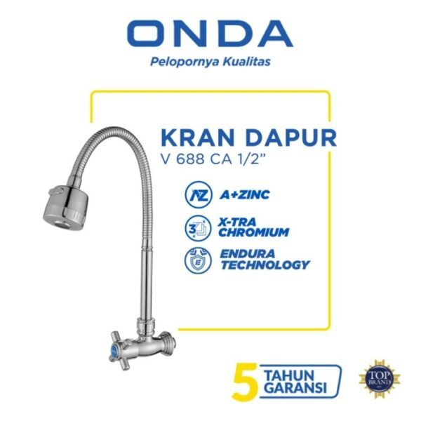 TERMURAH ONDA V 688 CA KRAN ANGSA FLEXIBLE DAPUR CUCI PIRING - Image 3