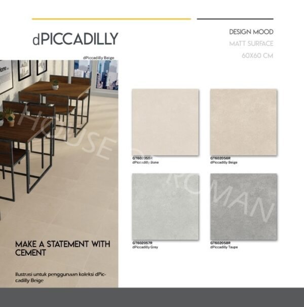 TERMURAH ROMAN GRANIT 60 X 60 GT602056R DPICCADILLY BEIGE - Image 4