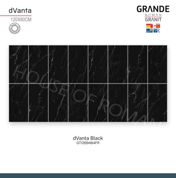 TERMURAH ROMAN GRANIT GRANDE dVanta Black 60 X 120 GT1269484FR - Image 5