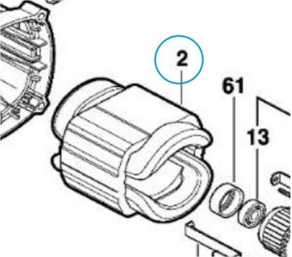 TERMURAH 1609B00137 BOSCH FIELD STATOR GCO 14-24 / SPARE PART
