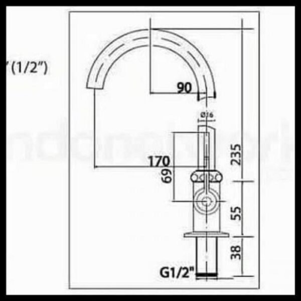 TERMURAH WASSER TL3-140 Kran Tanam Dapur Bak Cuci Piring Kran Sink - Image 2