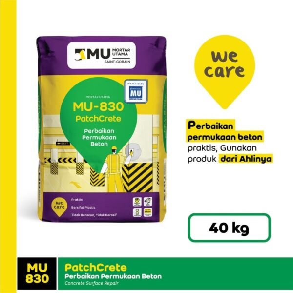 TERMURAH MORTAR UTAMA MU-830 PATCHCREATE PERMUKAAN BETON 40KG - Image 2