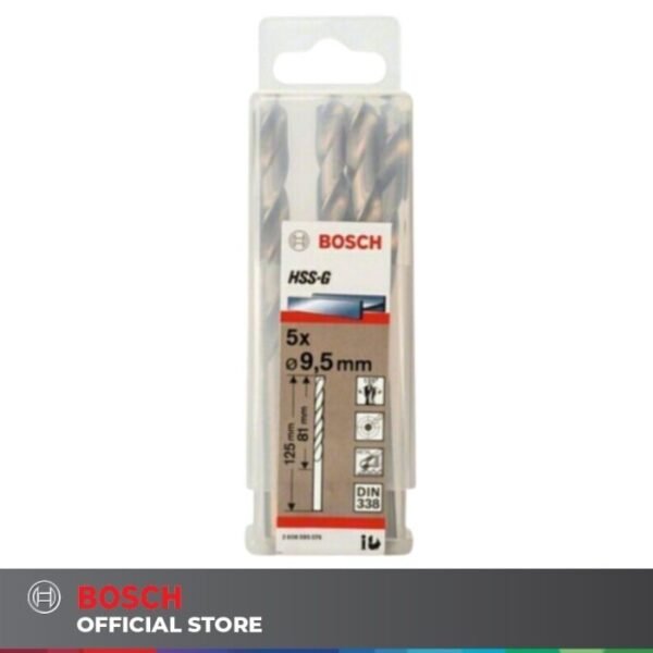 TERMURAH BOSCH MATA BOR HSS-G METAL DRILL BIT 9.5 MM X 5 PCS