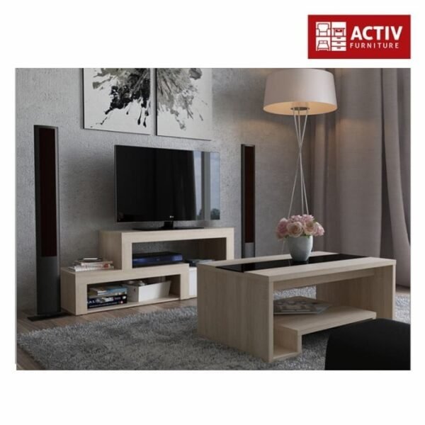 TERMURAH ACTIV FURNITURE NEXA CFT 90 MEJA TAMU MOTIF KAYU MODERN - Image 4