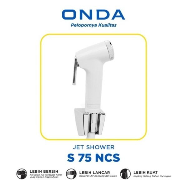 TERMURAH ONDA S 75 NCS/WCS JET SHOWER PUTIH 1/2" PLASTIK - Image 3