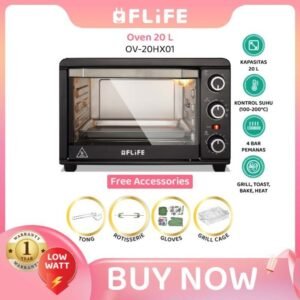 TERMURAH FLIFE OVEN LISTRIK OV-20HX01 KAPASITAS 20 L 4 ELEMEN PEMANAS