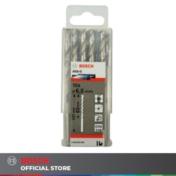 TERMURAH BOSCH MATA BOR HSS-G METAL DRILL BIT 6.5 MM X 10 PCS