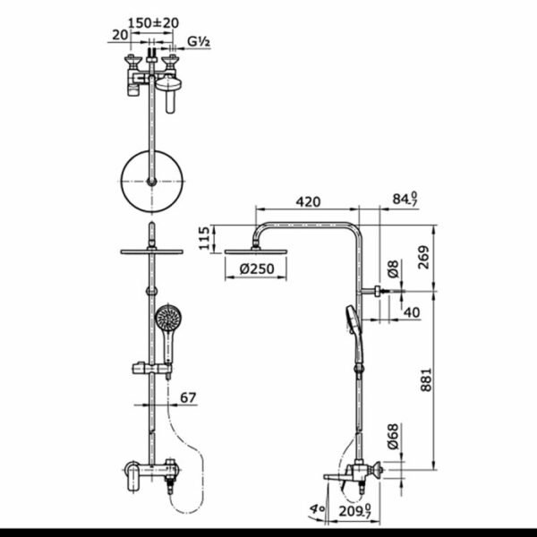 TERMURAH SHOWER COLUMN / KERAN SHOWER SET PANAS DINGIN TOTO TX493SRS - Image 2