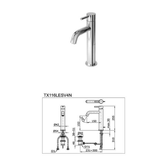 TERMURAH KRAN WASTAFEL TOTO TX116LESV4DN KRAN PANAS DINGIN - Image 3