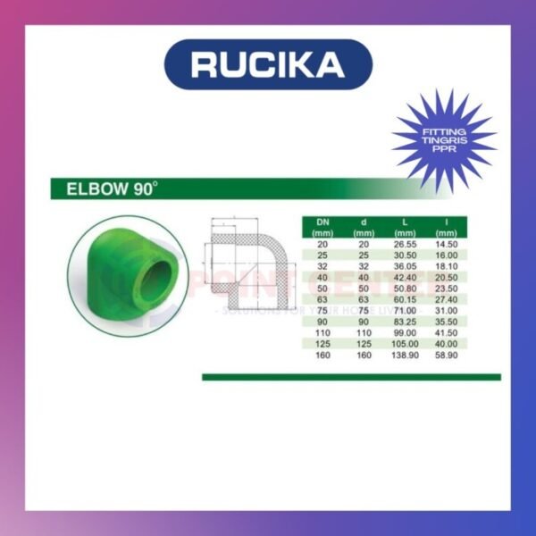 TERMURAH KNEE KNIE KENI L PPR 3/4" 3/4 INCH 25MM ELBOW RUCIKA TIGRIS - Image 3