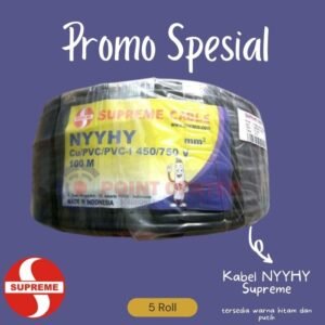 TERMURAH PROMO KABEL SUPREME NYYHY 3 X 6 PER ROLL 100M