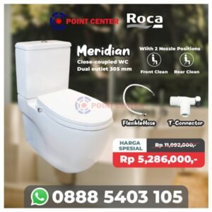 TERMURAH ROCA PROMO MERIDIAN KLOSET DUDUK MONOBLOCK 305 MM SET