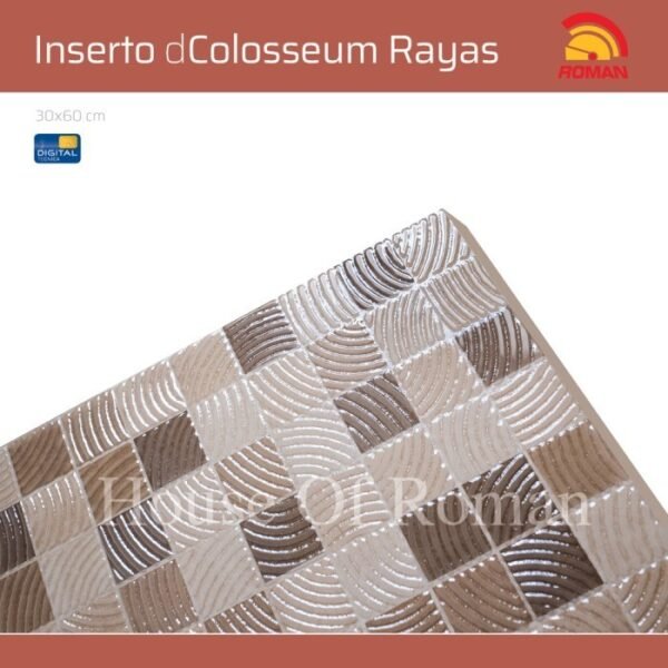 TERMURAH ROMAN INSERTO 30 X 60 I60E0007 DCOLOSSEUM RAYAS GOL E - Image 4