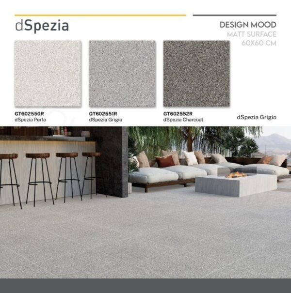 TERMURAH ROMAN GRANIT 60 X 60 GT602551R dSpezia Grigio - Image 4