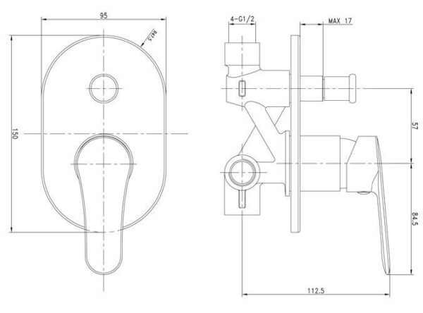 TERMURAH WASSER MBT X 660 RAN Tanam Bathtup Shower Panas Dingin - Image 2