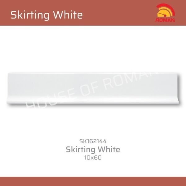 Termurah ROMAN KERAMIK Skirting White 10x60 SK162144